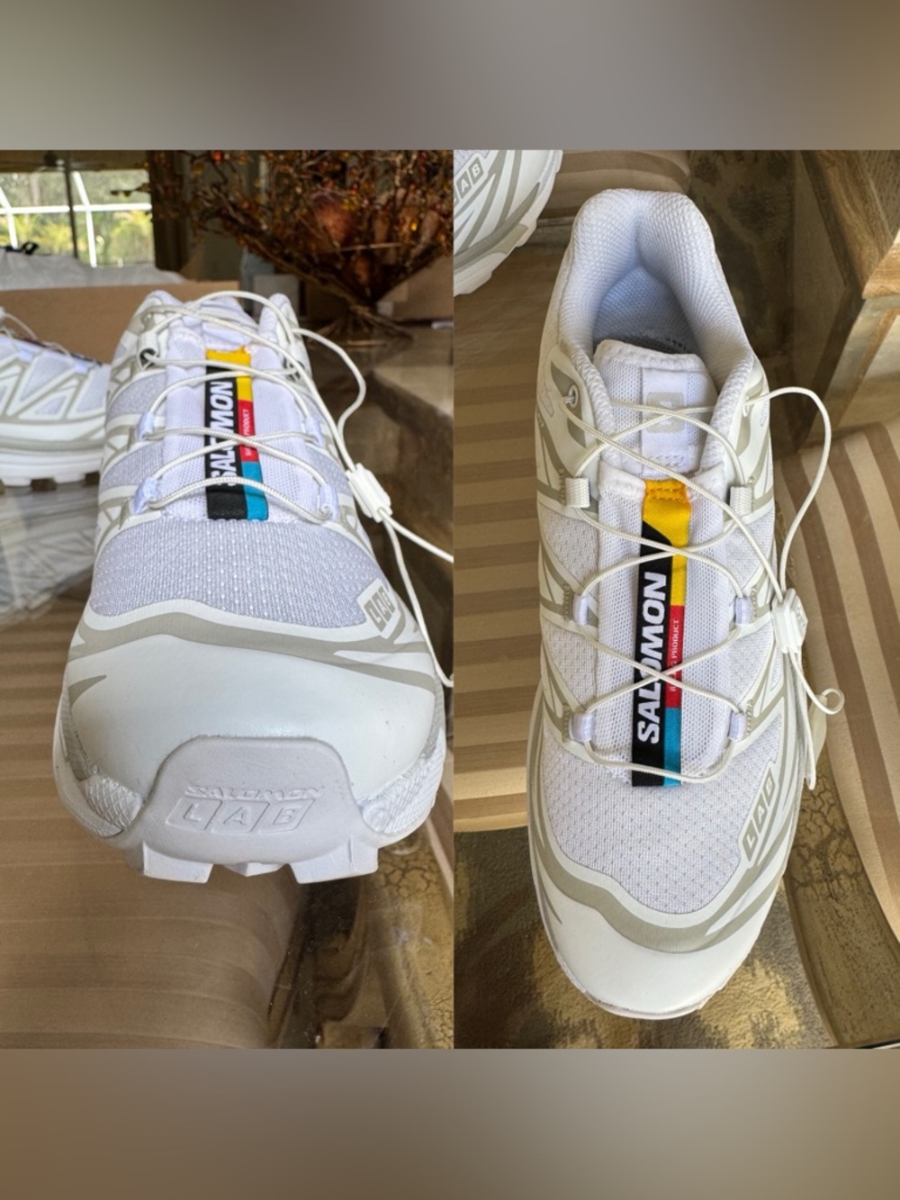 Salomon XT-6 White & Lunar Rock Unisex Women’s Men’s - Picture 6 of 12